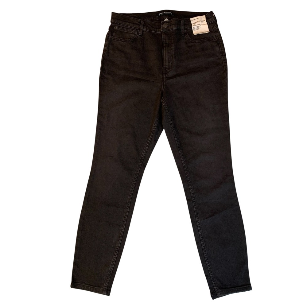 Calvin Klein Jeans Womens 31 High Rise Jegging Black Repreve Skinny Ankle NEW